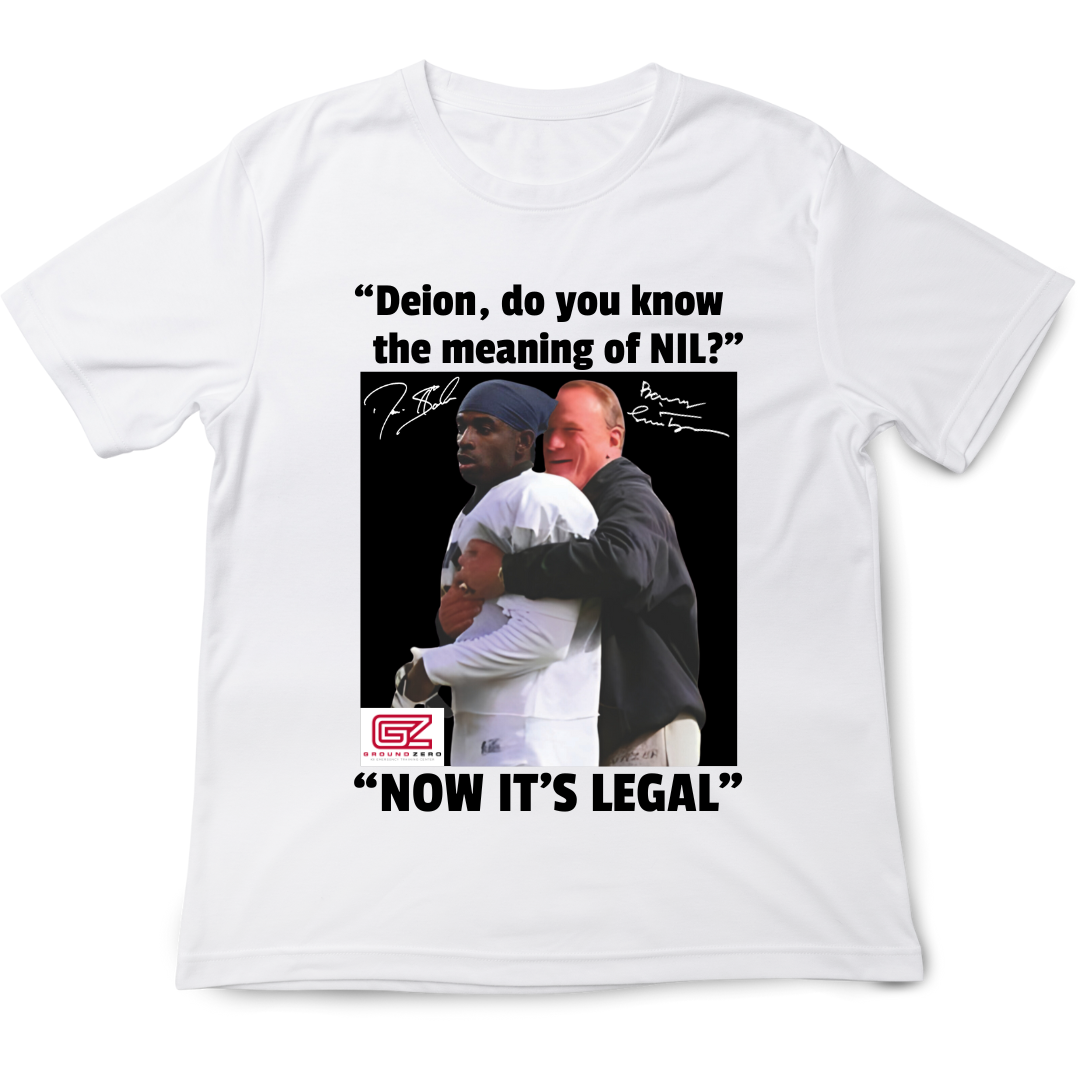 Barry Switzer & Deion Sanders "NOW IT'S LEGAL" - TShirt